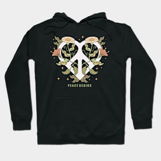 peace begins Hoodie